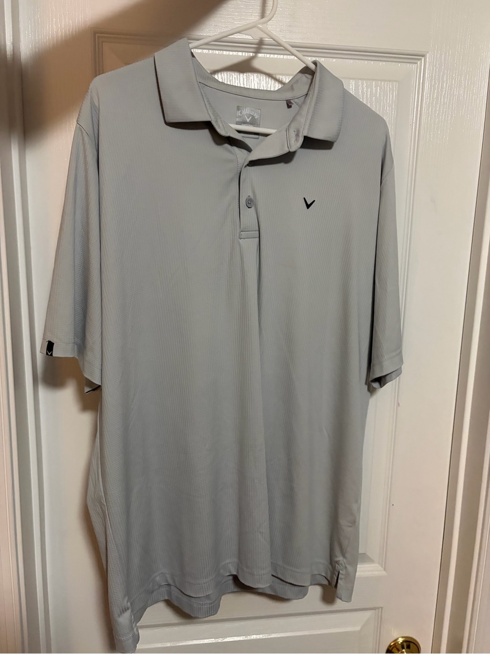 Callaway Men's Light Gray Performance Polo with Subtle Logo